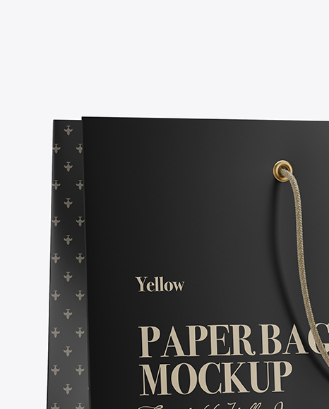 Matte Paper Shopping Bag With Rope Handle Mockup PSD #3