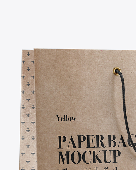 Download Kraft Paper Shopping Bag With Rope Handle Mockup in Bag ...