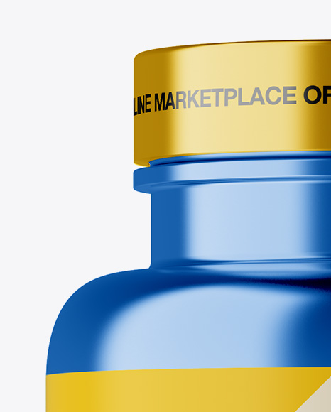 Download Metallic Plastic Pills Bottle Psd Mockup Yellowimages