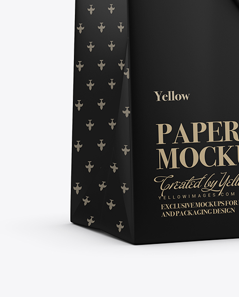 Download Matte Paper Shopping Bag With Rope Handle Mockup In Bag Sack Mockups On Yellow Images Object Mockups Yellowimages Mockups