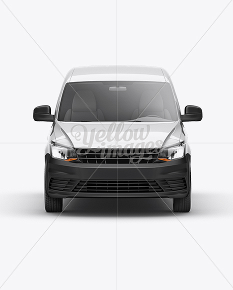 Download Panel Van Hq Mockup Front View In Vehicle Mockups On Yellow Images Object Mockups PSD Mockup Templates