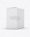 Small White Cardboard Box Mockup - 70° Angle Front View (Eye-Level Shot