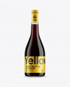 Download Clear Glass Burgundy Bottle w/ Red Wine HQ Mockup in ... Yellowimages Mockups