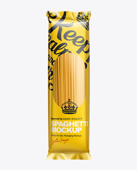 Download Pasta Packaging With See Through Window Mock Up In Packaging Mockups On Yellow Images Object Mockups PSD Mockup Templates