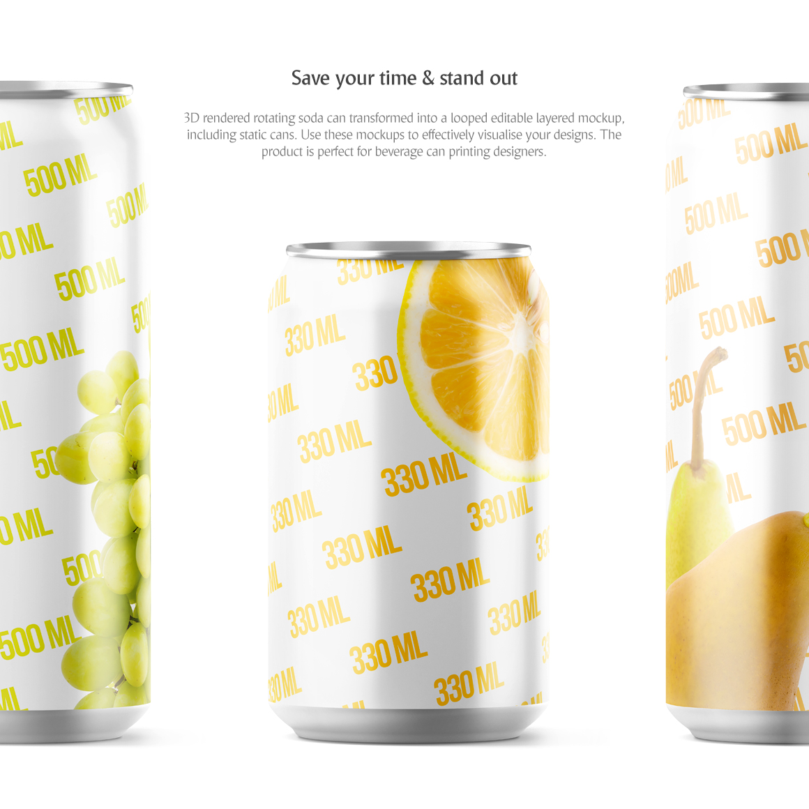 Download Soda Can Animated Mockup In Packaging Mockups On Yellow Images Creative Store