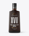 Square Amber Glass Black Rum Bottle Mockup