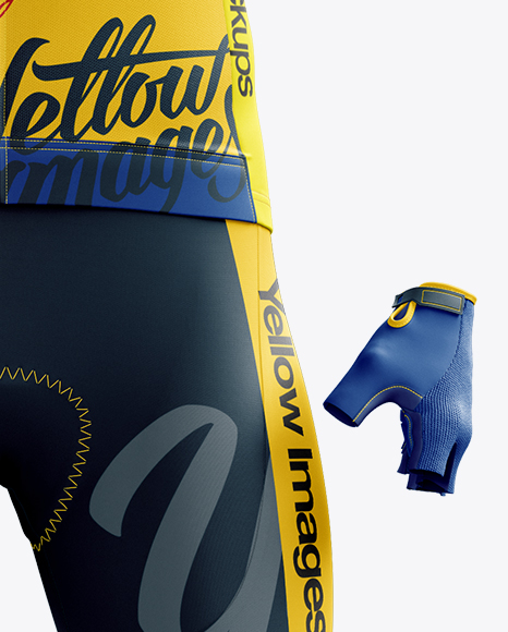 Download Men S Full Cycling Kit Mockup Front View In Apparel Mockups On Yellow Images Object Mockups PSD Mockup Templates