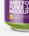 Baby Food Broccoli Puree Jar Mockup