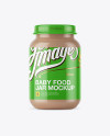 Baby Food Vegetable Puree Jar Mockup - Front View