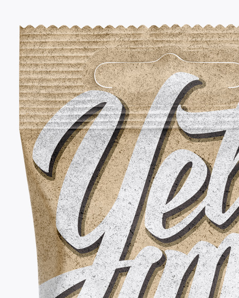 Kraft Snack Package Mockup PSD #2