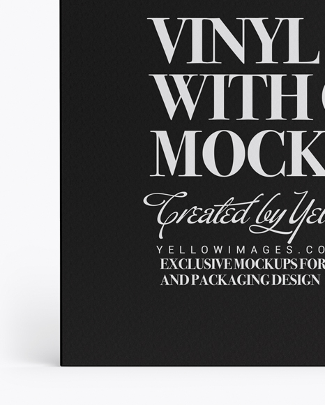 Download Vinyl Record With Paper Cover Mockup In Object Mockups On Yellow Images Object Mockups