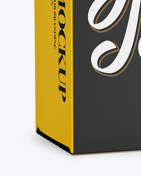 Box Mockup   Half Side View PSD #3