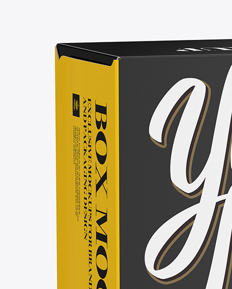 Box Mockup   Half Side View PSD #4