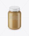 Baby Food Apple Puree Jar Mockup - High-Angle Shot