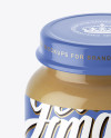 Baby Food Apple Puree Jar Mockup - High-Angle Shot