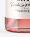 Clear Glass Pink Wine Bottle With Cork Mockup