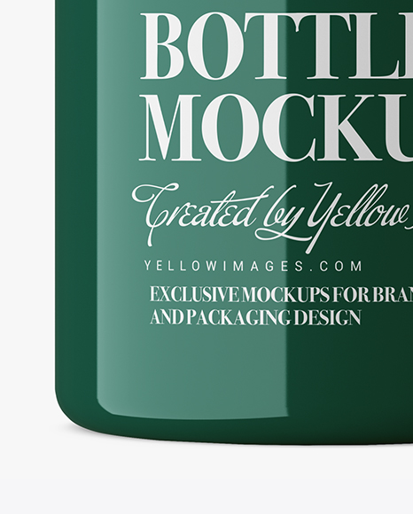 Glossy Plastic Bottle Mockup PSD #1