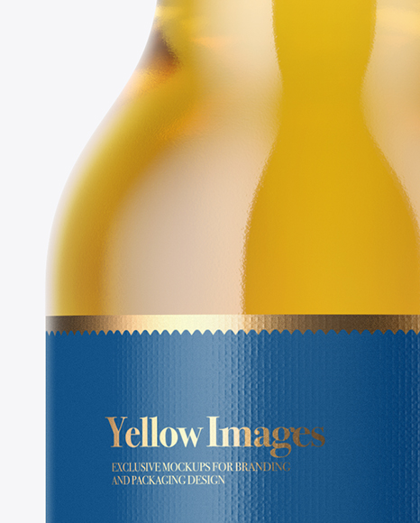 Download Amber Glass Bottle With Lager Beer Psd Mockup Yellowimages