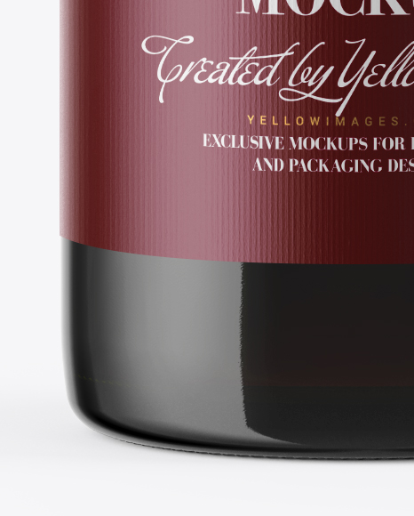 Green Glass Red Wine Bottle With Cork Mockup PSD #6