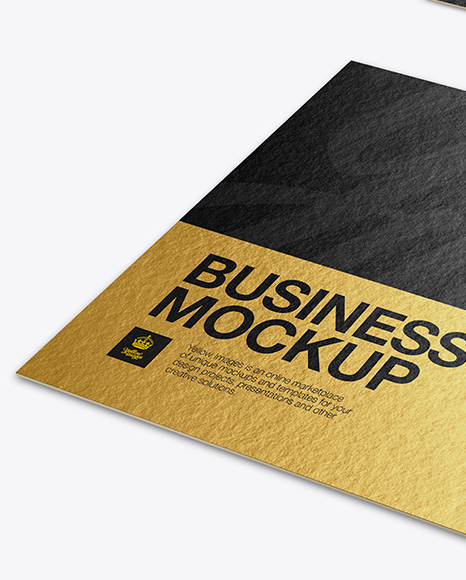 Metallic Business Cards With Rough Finish Mockup PSD #2