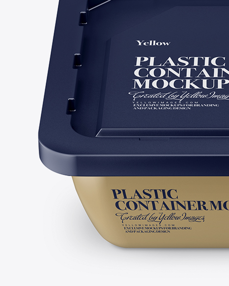 Download Plastic Container Mockup High Angle Shot In Pot Tub Mockups On Yellow Images Object Mockups PSD Mockup Templates