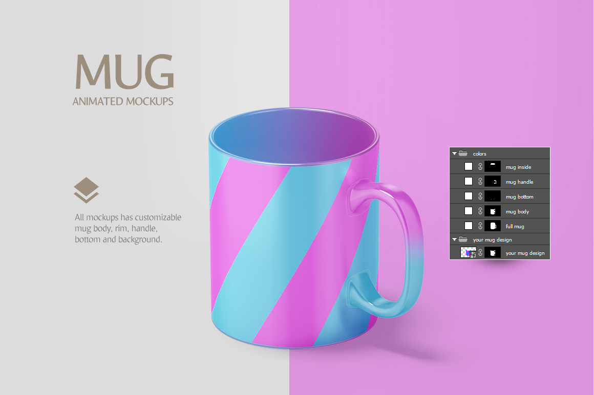 Download Mug Animated Mockup in Stationery Mockups on Yellow Images ...