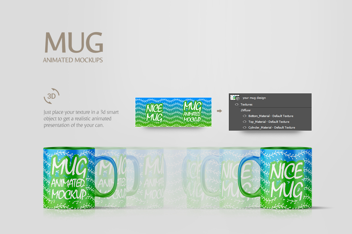 Animated mockup. Mug animated Mockup. Mug animated Mockup download.