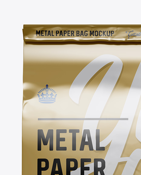 Download Metallic Paper Food Snack Bag Mockup Front View In Bag Sack Mockups On Yellow Images Object Mockups PSD Mockup Templates