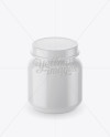 Glossy Small Jar With Baby Food Mockup (High-Angle Shot)