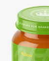 Baby Food Carrot Puree Small Jar Mockup (High-Angle Shot)