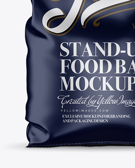 Download Glossy Bag Mockup Front View In Bag Sack Mockups On Yellow Images Object Mockups PSD Mockup Templates