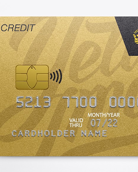 Download Metal Credit Card Mockup - Front View in Object Mockups on Yellow Images Object Mockups