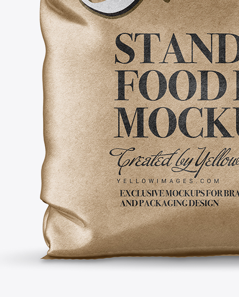 Download Kraft Bag Mockup Front View In Bag Sack Mockups On Yellow Images Object Mockups PSD Mockup Templates