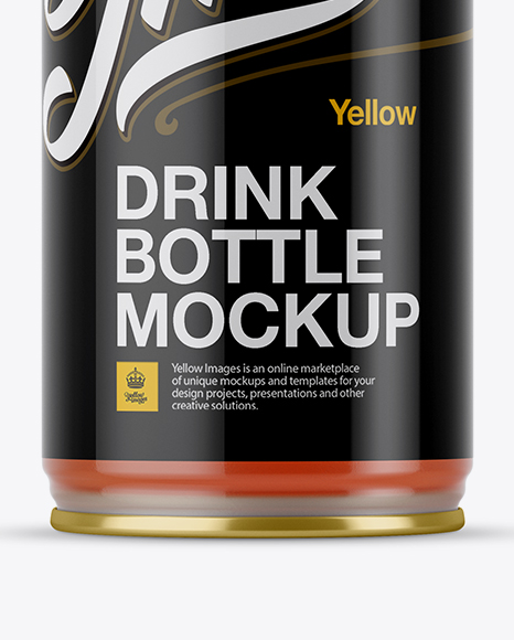 Grapefruit Drink Bottle Mockup PSD #1