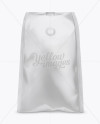 Glossy Coffee Bag With Valve Mockup - Hero Shot