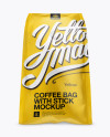 Glossy Coffee Bag With Valve Mockup - Hero Shot