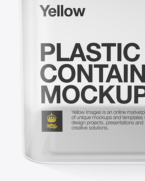 Clear Plastic Container Mockup   Front View (High Angle Shot) PSD #3