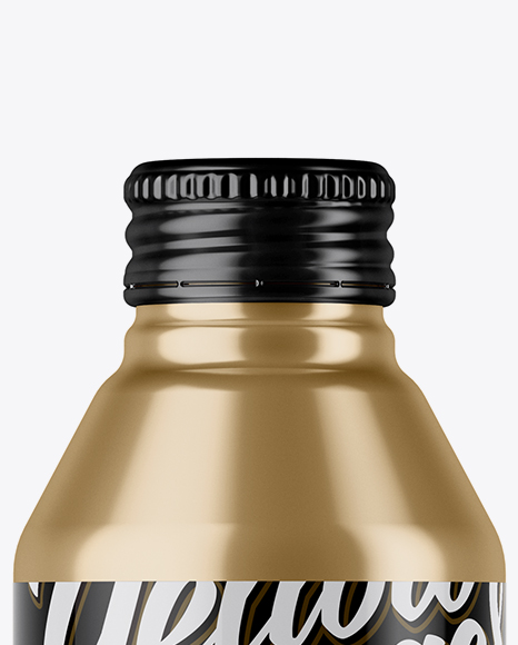 Metallic Drink Bottle Mockup PSD #2