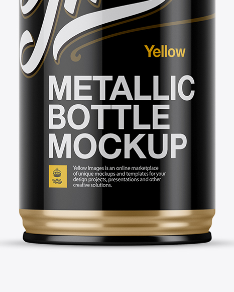 Metallic Drink Bottle Mockup PSD #1