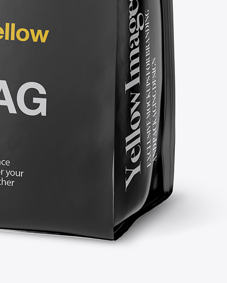 Matte Snack Bag Mockup   Half Side View PSD #1