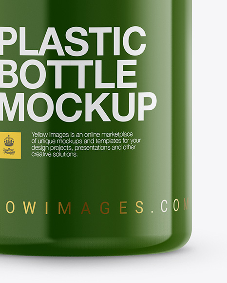 Glossy Plastic Bottle Mockup PSD #1
