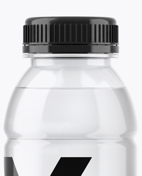 Clear PET Bottle With Water Mockup PSD #2