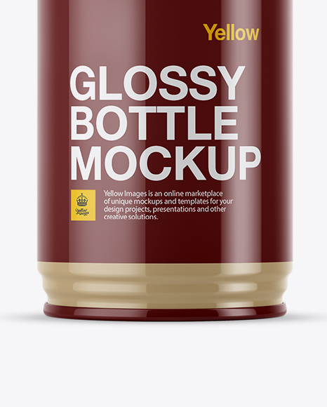 Glossy Drink Bottle Mockup PSD #1