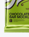 Download Metallic Chocolate Bar Mockup in Flow-Pack Mockups on Yellow Images Object Mockups