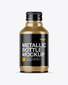 Metallic Drink Bottle Mockup on Yellow Images Object Mockups