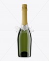 Premium Champagne Bottle HQ Mockup on Yellow Images Object Mockups