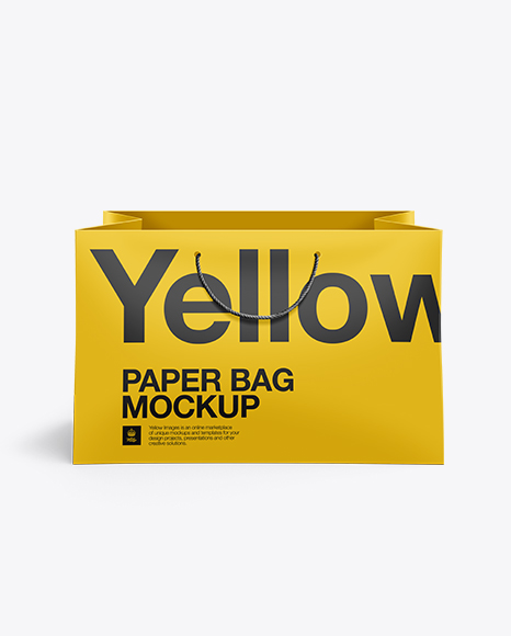 Download Paper Shopping Bag With Rope Handle Psd Mockup Halfside View Yellowimages