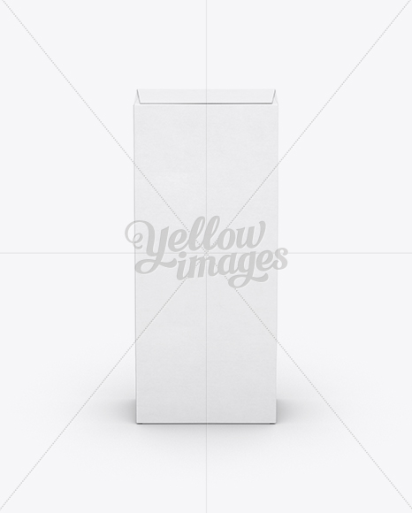 White Paper Box Mockup   Front View (High Angle Shot) PSD #3