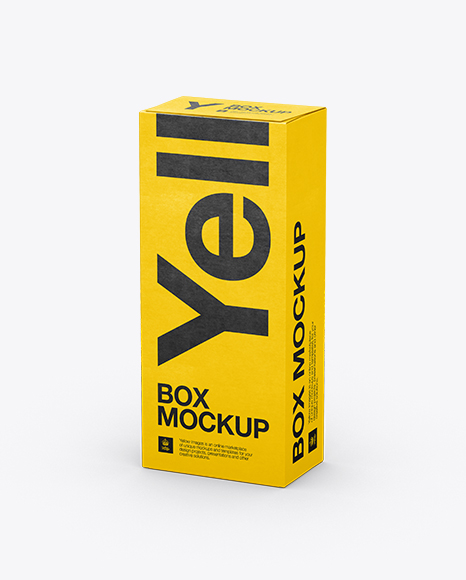 Download White Paper Box Mockup - 25° Angle Front View (High-Angle Shot) in Box Mockups on Yellow Images ...