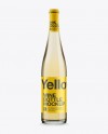 Download Clear Glass Bottle w/ White Wine Mockup in Bottle Mockups ... Yellowimages Mockups